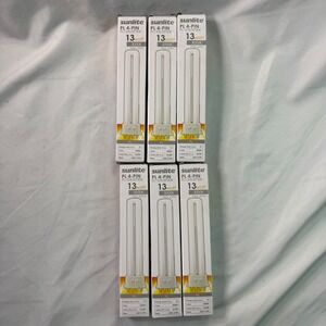 Sunlite 6 Pack PL 4-Pin 13W 3000K Light Bulbs 2GX7 Base PL13/E/SP30K 60005